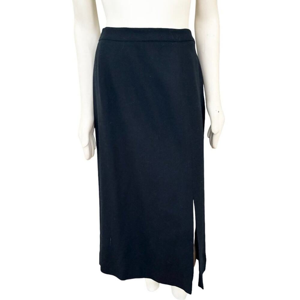 VTG 80s TALBOTS 100% Wool Skirt in Black SZ L